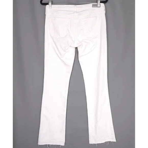 AG ADRIANO GOLDSCHMIED Women's Jeans 28R THE ANGEL Boot Cut Flare White USA MADE - Picture 8 of 15